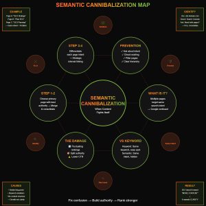 semantic cannibalization infographic